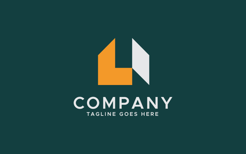 lu letter house home logo design template original