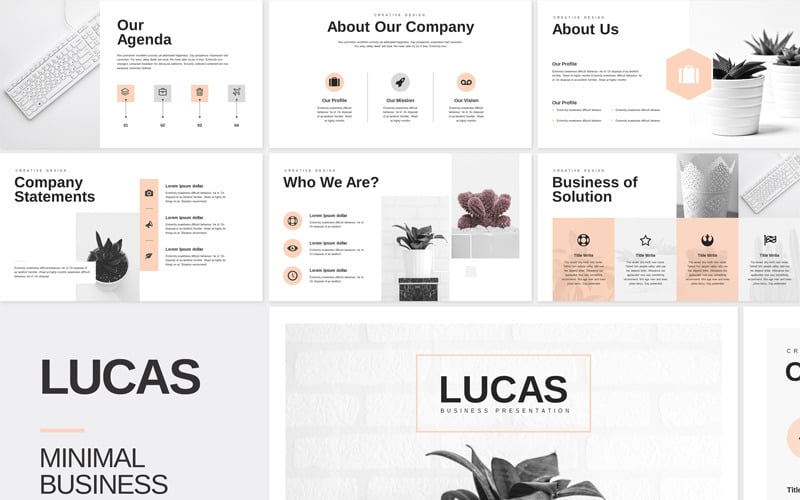 lucas minimal business powerpoint template original