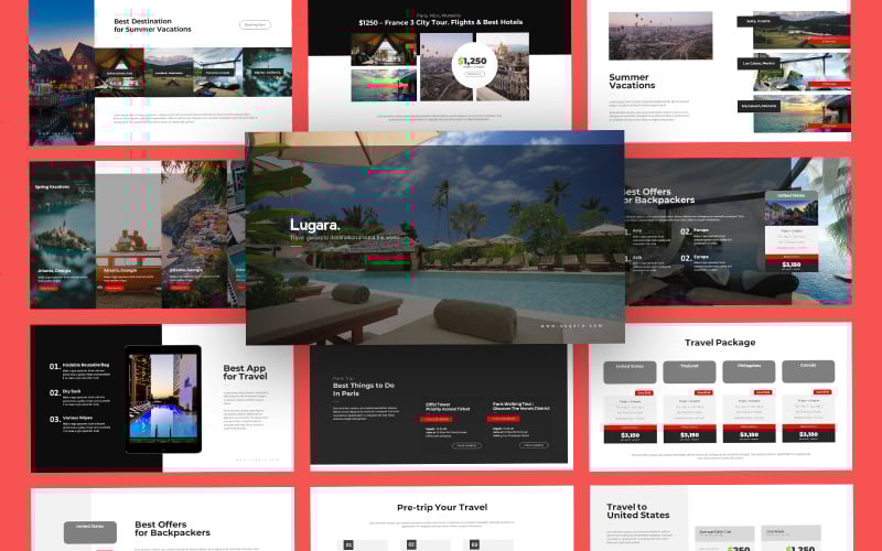 lugara travel guides powerpoint template original