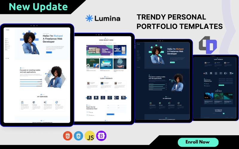 lumina html template for developer designer freelancer or any professions original