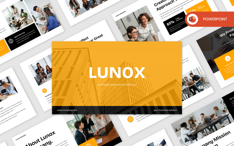 lunox company business powerpoint template original