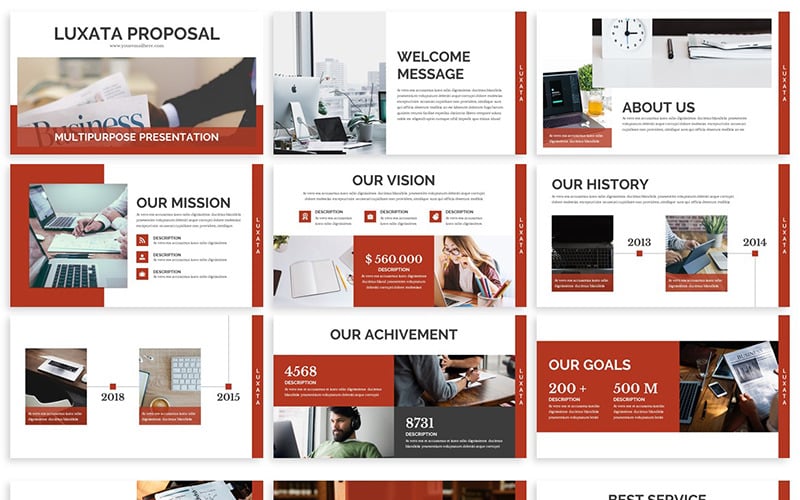 luxata biz presentation powerpoint template original