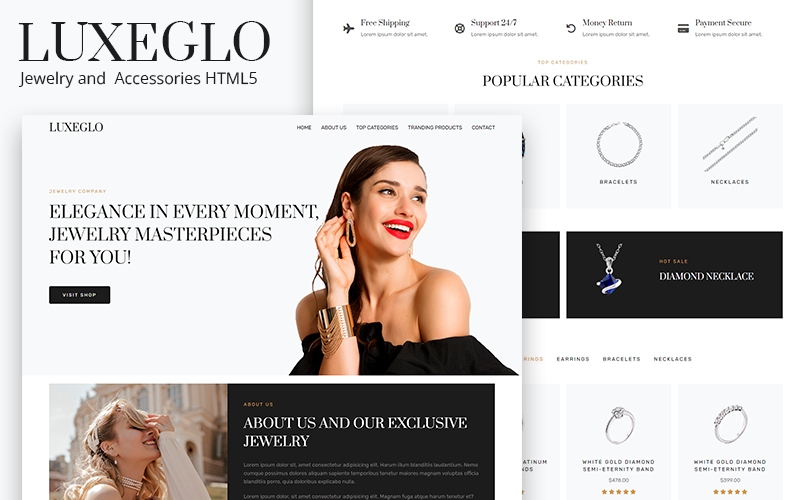 luxeglo jewelry amp accessories html landing page original