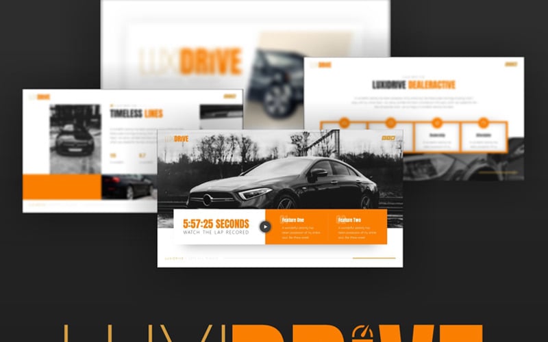 luxidrive automotive powerpoint template original