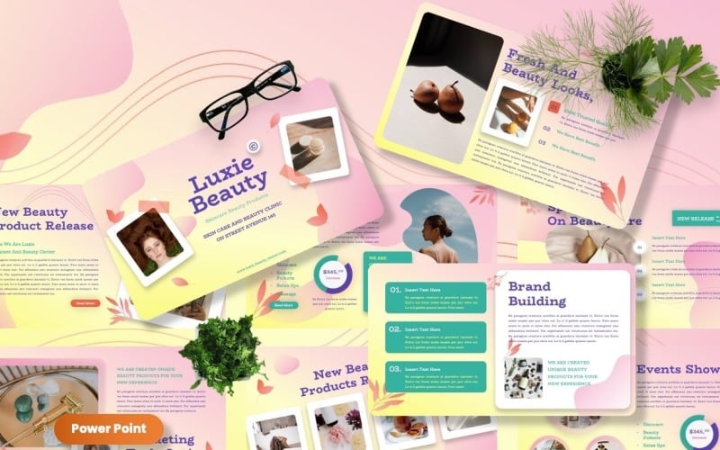 luxie beauty product powerpoint template original