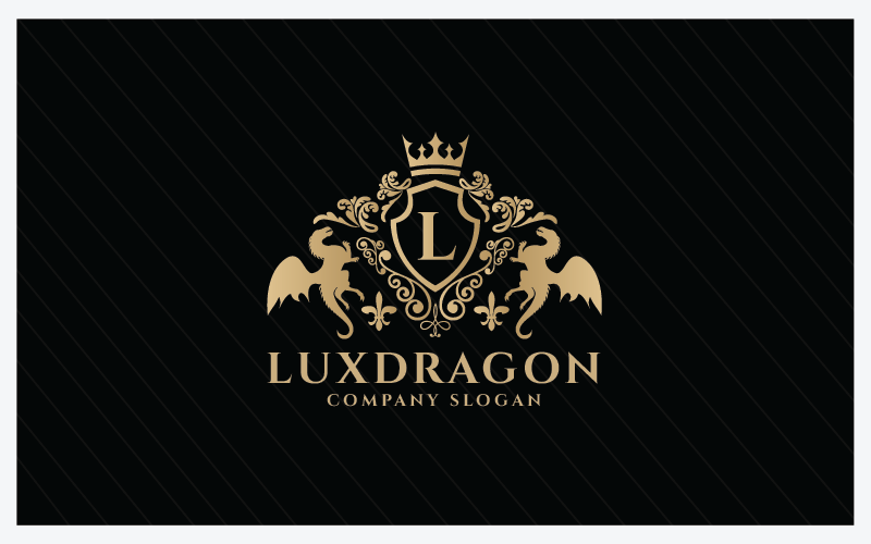 luxurious dragon letter d logo original