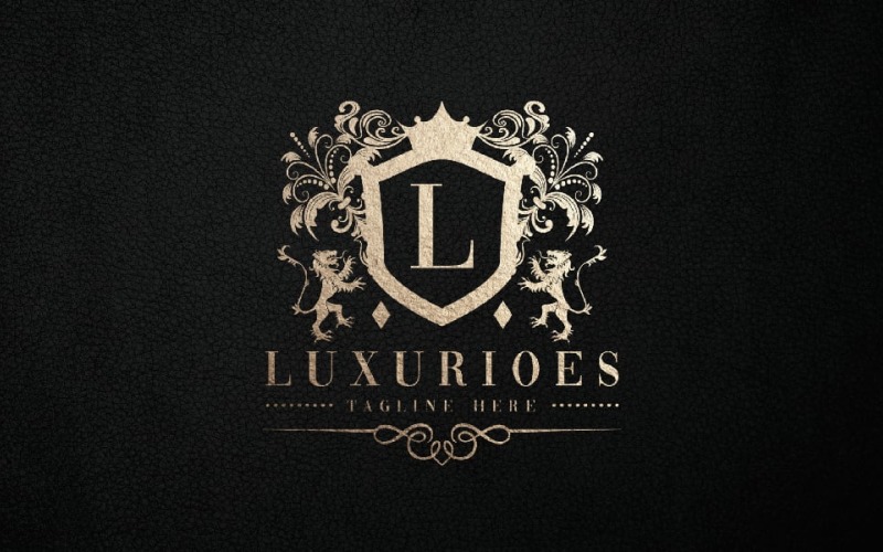 luxurious letter l logo temp original