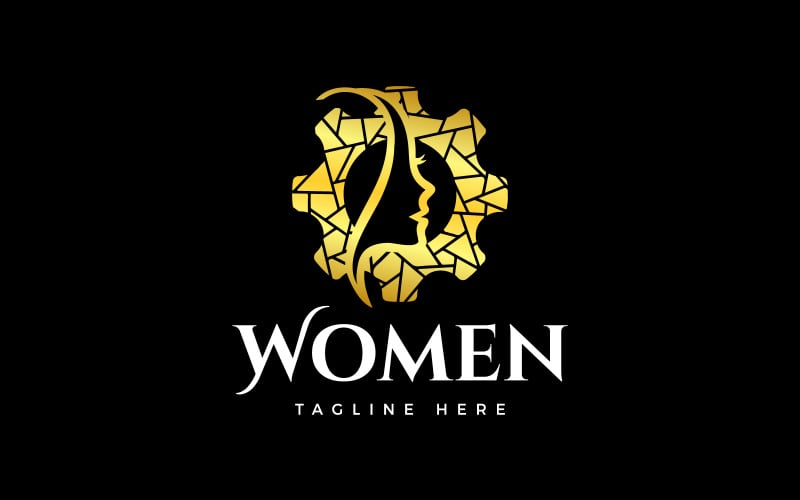 luxurious working business empowerment women logo design original