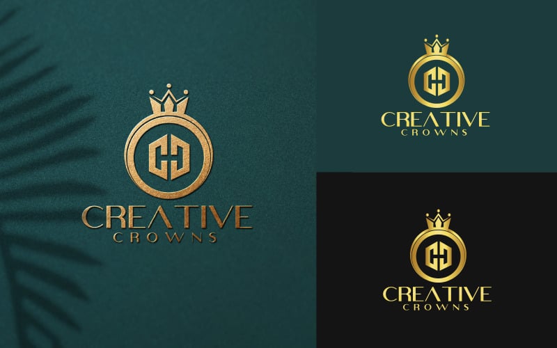 luxury crown letter cc logo design original