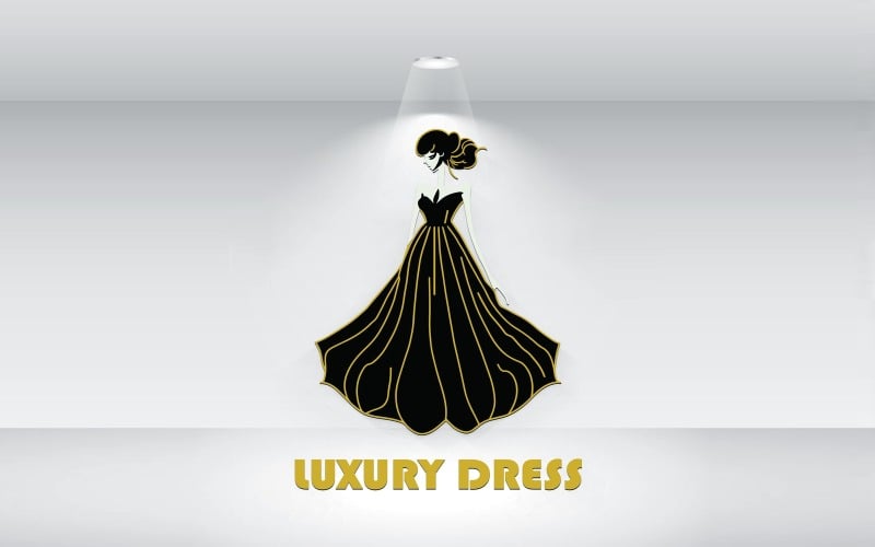 luxury dress logo vector file original