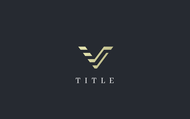 luxury elegant alphabet v golden monogram logo original