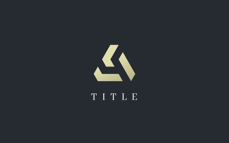 luxury elegant apex triangle business wellness logo original