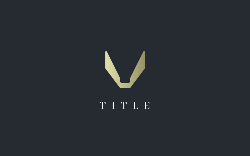 luxury elegant gold v monogram logo original