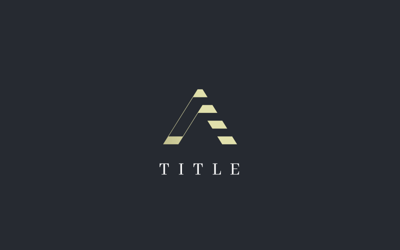 luxury elegant letter a stack gold monogram logo original