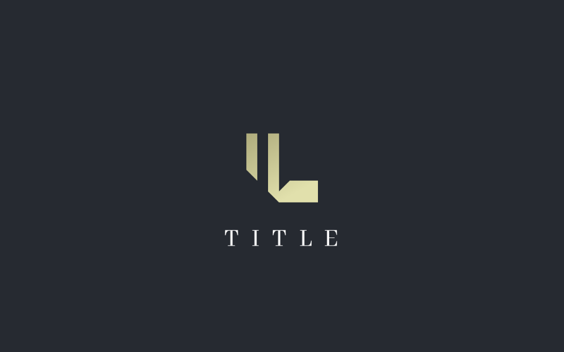 luxury elegant letter l gold monogram logo original