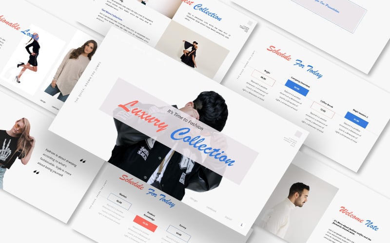 luxury fashion collection powerpoint template original