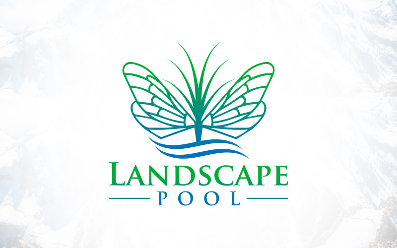 luxury landscape pool butterfly lawn logo original