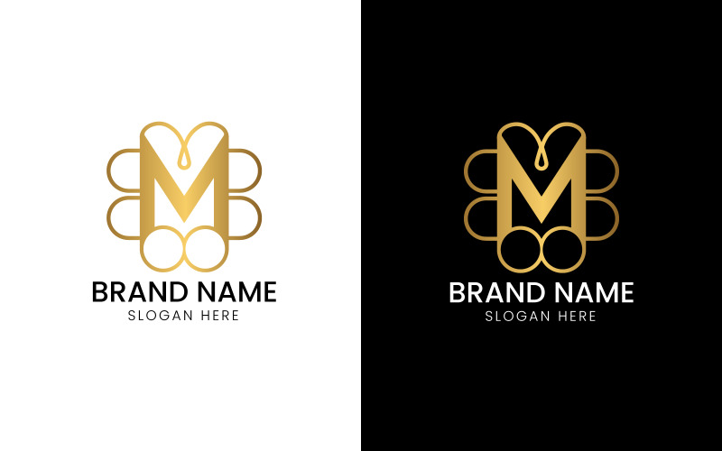 luxury letter m jewellery business logo original