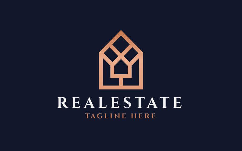luxury real estate pro logo template original