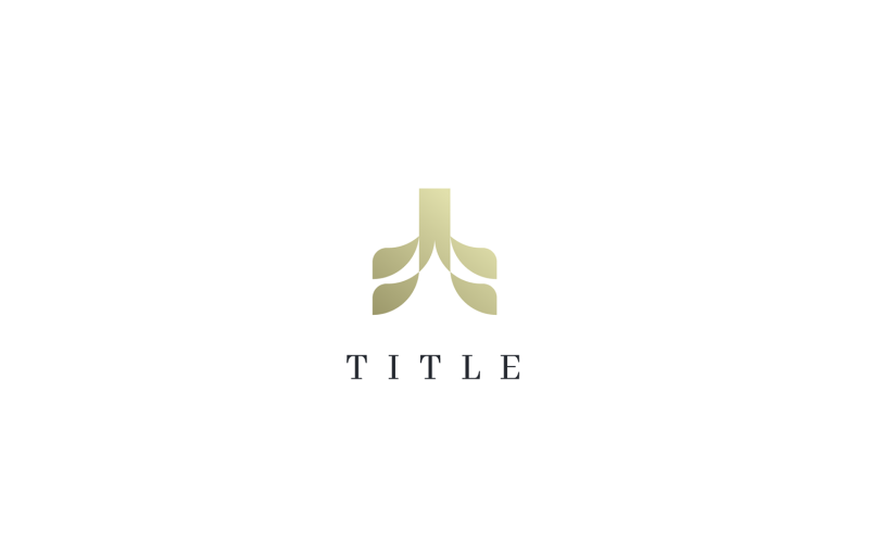 luxury root plant organic golden logo original