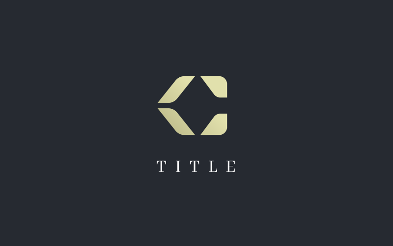 luxury sleek c organic golden monogram logo original