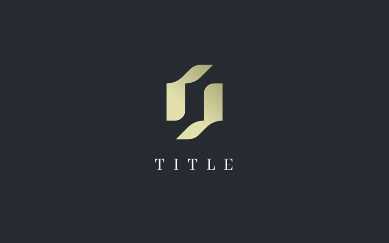 luxury style s leaf organic golden logo original