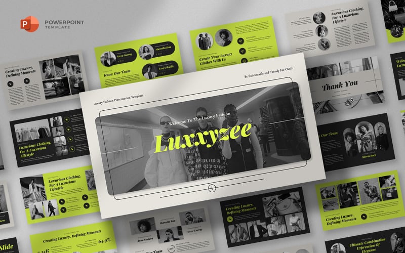 luxxyzee luxury fashion powerpoint template original