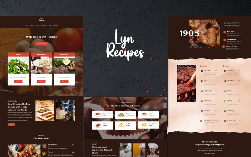 lyn recipes food restaurant joomla template original