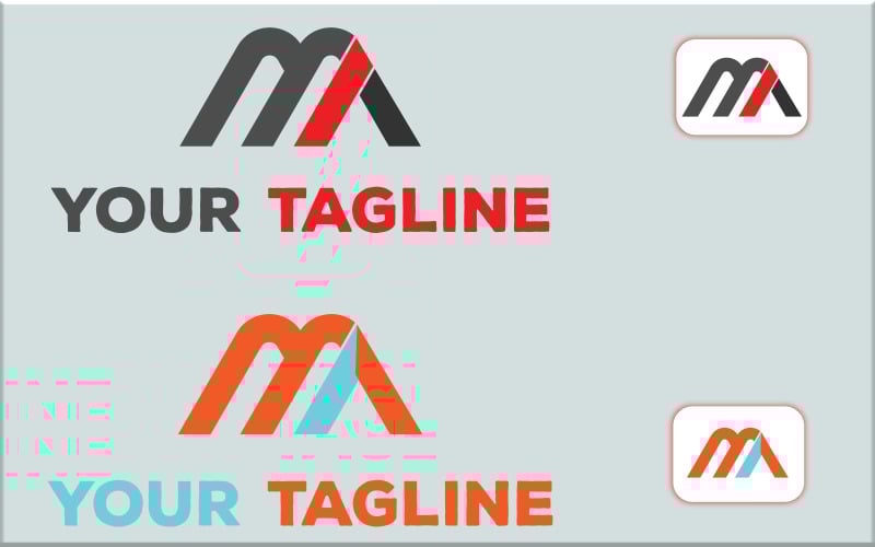 m a letter creative logo design original