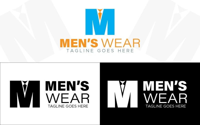 m letter logo m mens wear logo template original