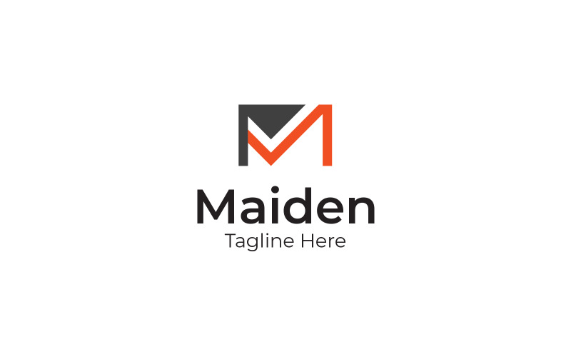 m letter maiden logo design template original