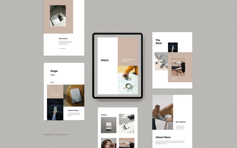 maca a vertical mediapress kit powerpoint template original