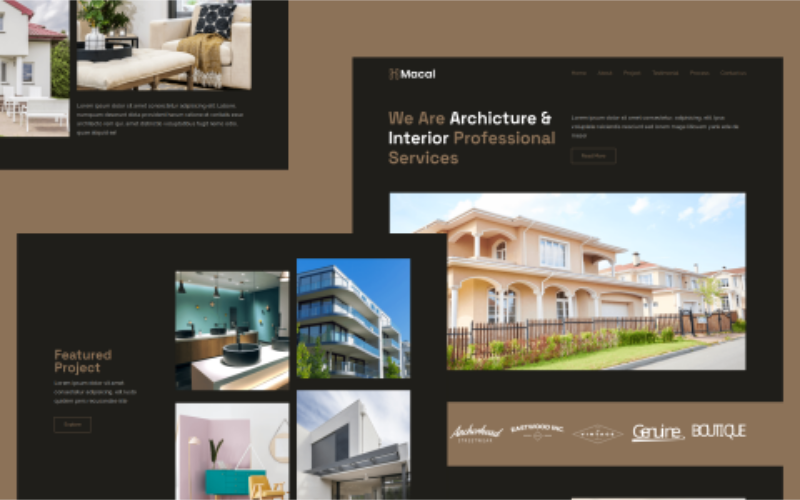 macal architecture amp interior design landing page template original