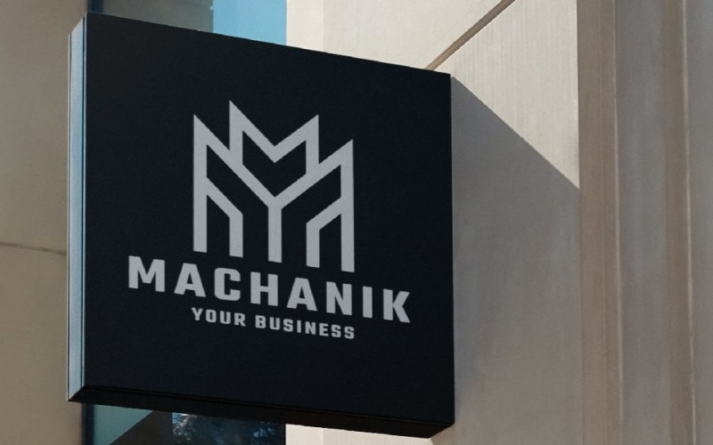 machanic letter m logo template original