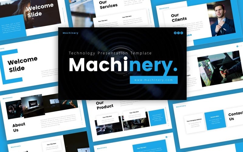 machinery technology presentation powerpoint template original