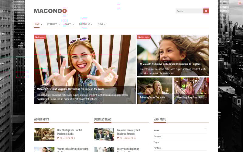 macondo joomla news portal and magazine template original