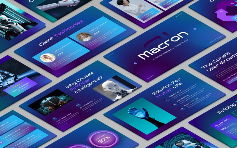 macron artificial intelligence powerpoint template original