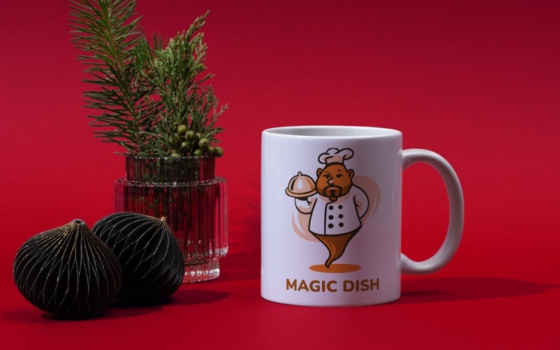 magic dish logo design template original
