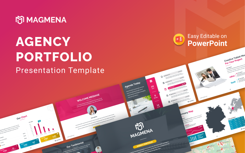 magmena agency portfolio powerpoint presentation original