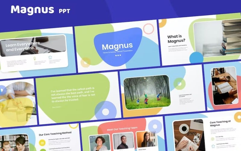 magnus home schooling template powerpoint original
