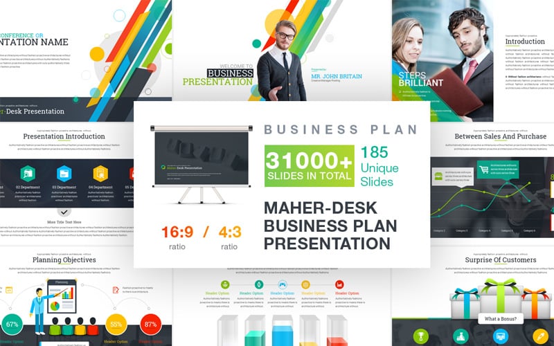 maher desk business plan powerpoint template original