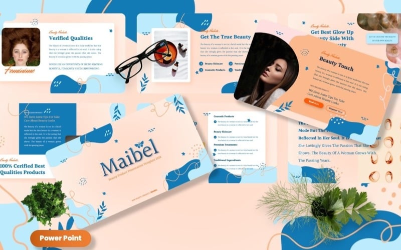 maibel beauty products powerpoint templates original