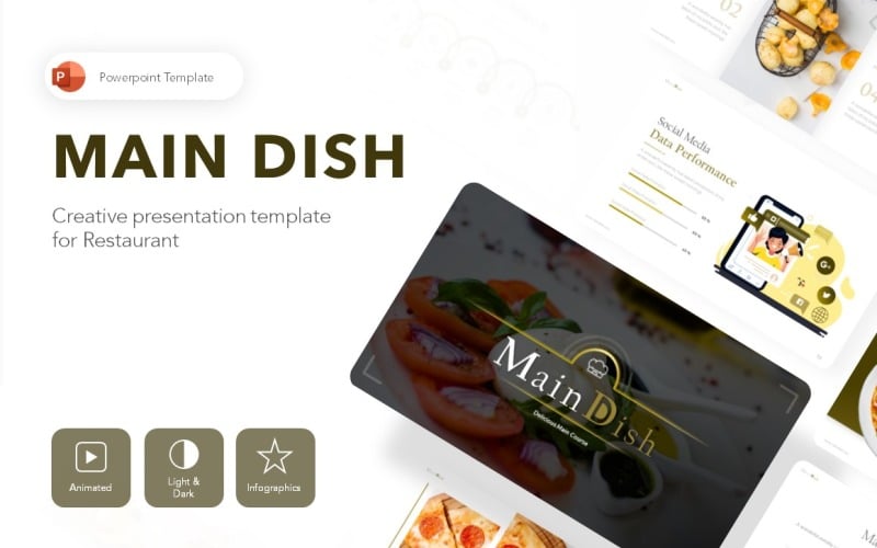 main dish restaurant presentation powerpoint template original