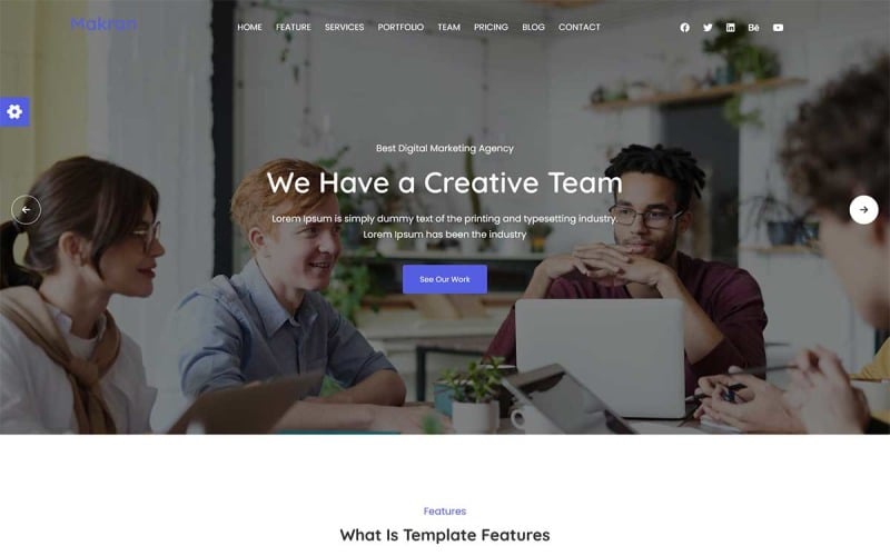 makran digital agency one page html template original
