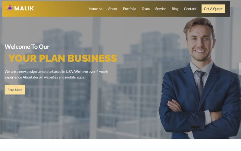 malik digital agency html landing page template original