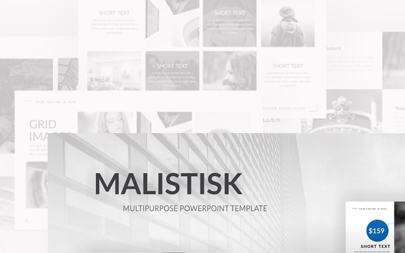 malistisk multipurpose presentation powerpoint template original