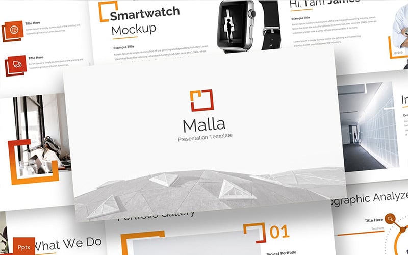 malla powerpoint template original
