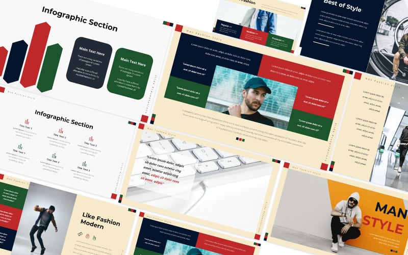 man style fashion powerpoint template original