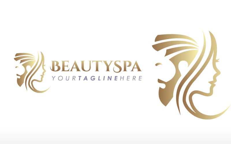 man woman beauty spa aesthetics logo design original