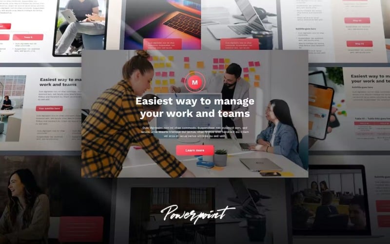 mana digital business powerpoint template original